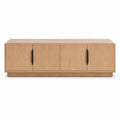 Mueble para TV de madera MDF con acabado efecto madera natural y puertas frontales 180 x 40 x 50 cm